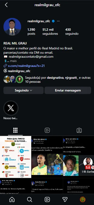 Parceria com @realmilgrau no Instagram