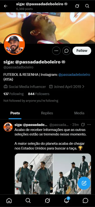 Parceria com @passadadeboleiro no Twitter/X